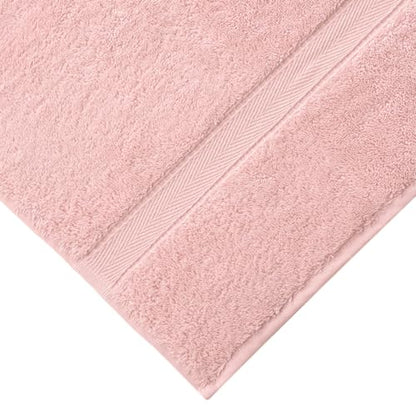 Supreme Terry 2-Piece Bath Towel Set, Hotel & Spa Quality, Plush and Absorbent 100% Turkish Cotton Towels, Quick Dry-Pink - color: Pink, size: Bath Towel Set