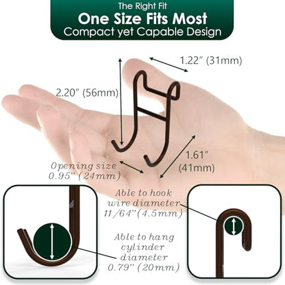 Shower Caddy Hooks, Razor Hanger for Shelf and Loofah (Bronze - 2 Open) - color: Bronze - 2 Open