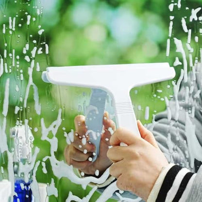 New Talent 2 PCS Shower Squeegee White, for Shower Glass, Shower Doors, Bathroom, Window and Car Glass(1 Large and 1 Small) - color: White