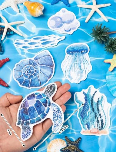 26Pcs Non Slip Bathtub Stickers, Cute Turtle Stickers with Scraper | Sea Creature Anti Slip Bath Tub Shower Decal with Adhesive Back for Bathroom, Shower Stairs - color: Turtles, size: 26Pcs