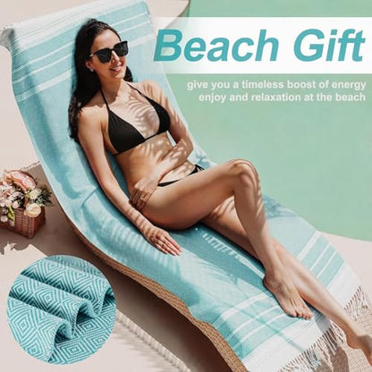 Genovega 6 Packs Oversized Turkish Beach Bath Towel Set Bulk 74"x38" Extra Large Sand Free Quick Dry Swim Camping Pool Clearance Towels Travel Blanket Adult Essentials Multi Stripe - color: Multi Stripe One