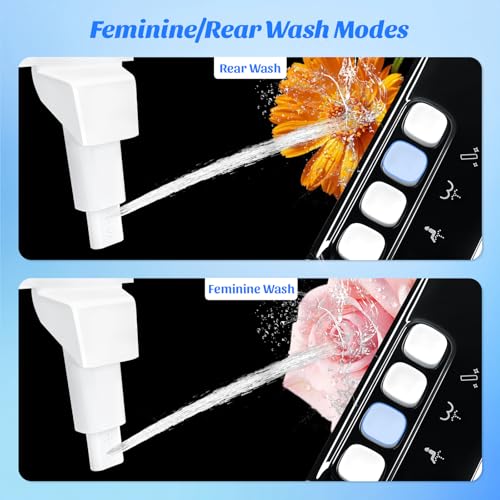 Bidet Attachment for Toilet,Non-Electric Bidet Attachments with Independent Adjustable Water Pressure,Retractable Self-Cleaning Nozzles for Feminine and Rear Washing-Black - color: A3-Bidet Attachment