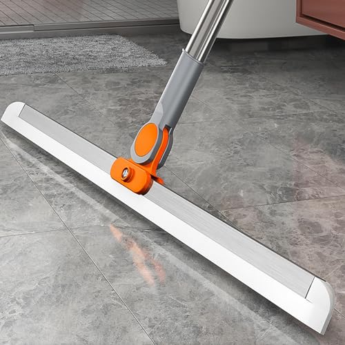Floor Squeegee, Fast Cleansing Floor Squeegee Broom, Multifunction Long Telescopic Handle Floor Squeegee Scrubber, Floor Squeegee Broom for Shower Bathroom Window