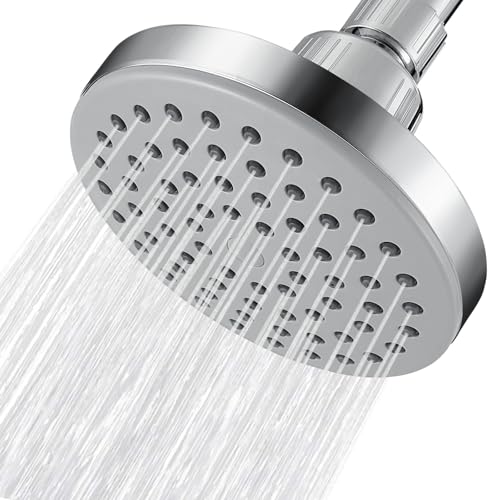 High Pressure Shower Head - 4.5“ Powerful Bathroom Pressure Boosting Rain Showerhead - Perfect Universal Replacement for Rainfall Shower Heads (Chrome)