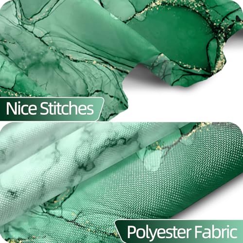 Green Marble Stall Waterproof Shower Curtain 36x72 inches | RV Small Shower Curtain Set for Bathroom, Abstract Modern, Machine Washable, Easy to Install with Hooks, Ombre White Green - color: Green, size: 36"W x 72"L (Pack of 1)