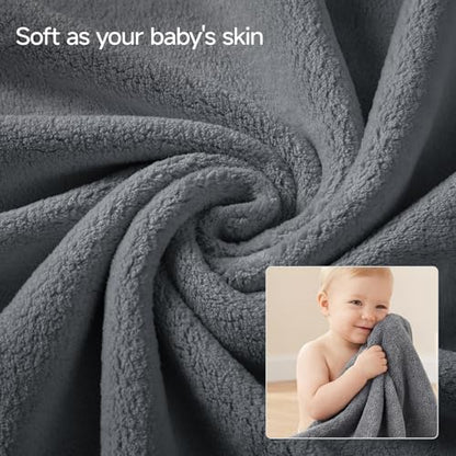 REDKISS Pack of 6 Towel Set - 2 Extra Large Bath, 2 Hand, 2 Washcloths, Ultra Soft & Highly Absorbent, Quicker to Dry, Grey Towels for Bathroom, Spa, Hotel, Gym - color: Gray