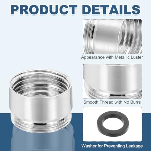 uxcell Faucet Aerator Adapter, 1/2" Female to M22 Male with Washer, 15mm Length - size: 1/2" Female to M22 Male, 15mm Length