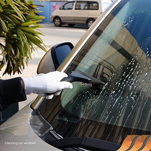 EHDIS Small Squeegee 5 inch Rubber Window Tint Windshield Scraper for Car,Glass, Mirror, Shower, Door,Bathroom Cleaning (Black, 2) - color: Black