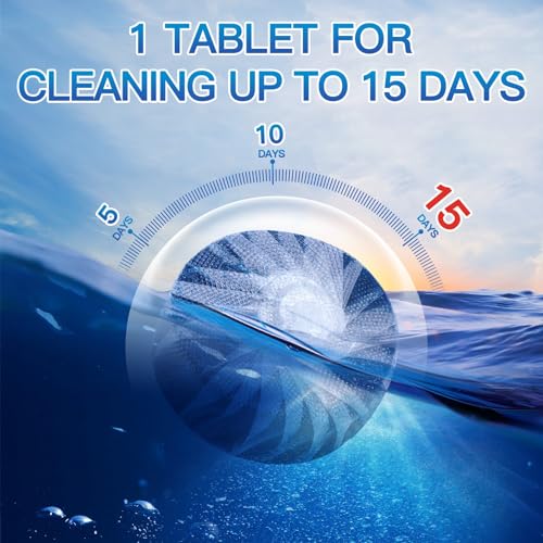 Vacplus Toilet Bowl Cleaner Tablets, 12 Pack, Auto Cleaning, Long-Lasting | Bathroom Tank, Prevent Stains, Deodorizing, Easy Use - size: 12 Count (Pack of 1)