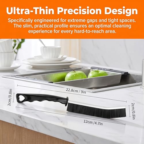 4Pcs Hard Bristle Crevice Cleaning Brush Grout Scrub Brushes Multifunctional Small Cleaning Tool House Deep Cleaninng Supplies for Bathroom Shower Kitchen Tile Window Narrow Spaces Sink Home Essential