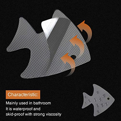 Secopad Bathtub Stickers Non-Slip, 24 PCS Safety Shower Treads Adhesive Appliques with Premium Scraper (Gray) - color: Grey