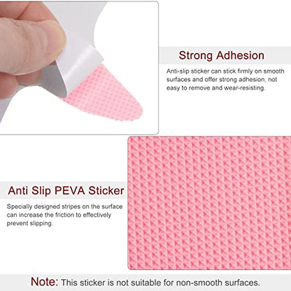 HARFINGTON 12pcs Non Slip Bathtub Stickers Bath Shower Floor 3.86" Anti-Slip Sticker Tape Starfish Style Decals for Bathroom Kitchen Bathtub Treads Stairs, Pink - color: Pink