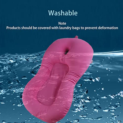 KAKIBLIN Baby Bath Mat, Baby Bath Pad, Soft Anti-Slip Babies Baths Insert | Baby Bathing Cushion for 0-6 Month Infant Baby, Pink - color: Pink