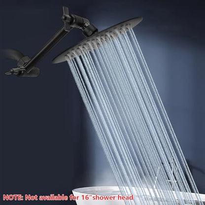 NearMoon Adjustable Shower Arm Universal Connection, Extension Arm, Adjust Angle to Upgrade Shower Experience, Easy to Install, Anti-leak (5 Inch, Matte Black) - color: Matte Black, style: 5 Inch Adjustale