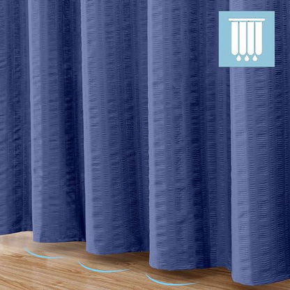 Aiyufeng Royal Blue Stall Fabric Shower Curtain - Soft & Lightweight Small Shower Curtain with Texture for Narrow Stall Size, Machine Washable - 36x72, Blue - color: Royal Blue, size: 36"W x 72"L (Pack of 1)