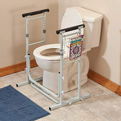 Fox Valley Traders Freestanding Toilet Safety Support with Adjustable Arms