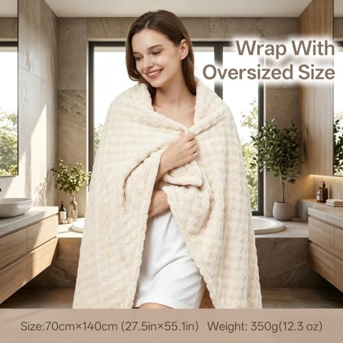 1pc Waffle Weave Bath Towel - Ultra Absorbent, Quick-Dry Microfiber Towel, Soft Spa & Fitness Towel, Daily Use, Beach & Home Decor, 240gsm, Polyester Blend, Modern Style, 27 * 15In,White