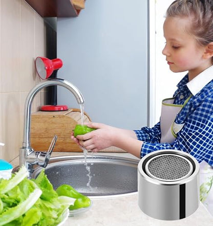 4PCS Kitchen Faucet Aerator Replacement, 15/16" & 55/64" Sink Aerator Replacement, Male & Female Thread Faucet Parts for Bathroom and Kitchen Sink