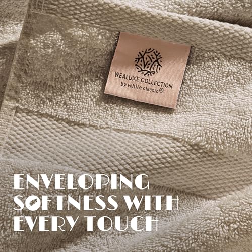 White Classic Luxury Soft Bath Sheet Towels - 650 GSM Cotton Luxury Towels Extra Large 35x70 | Highly Absorbent and Quick Dry | Hotel Quality, Taupe, 2 Pack - color: Taupe, size: Bath Sheets, 2 Pack