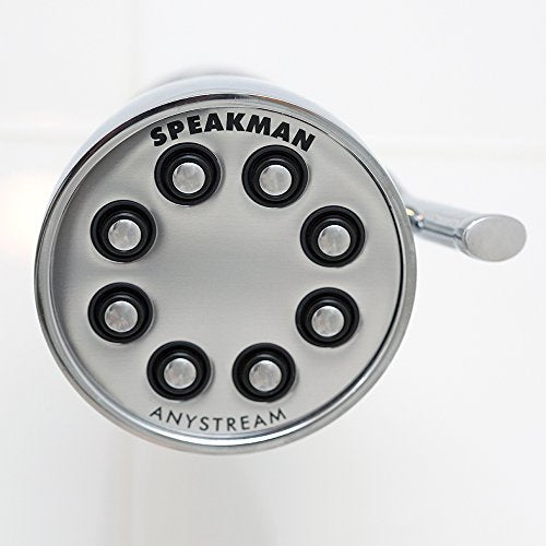 Speakman S-2251 Signature Icon Anystream Adjustable High Pressure Shower Head - 2.5 GPM Solid Brass Replacement Bathroom Showerhead, Polished Chrome - color: Polished Chrome, size: 2.5 GPM