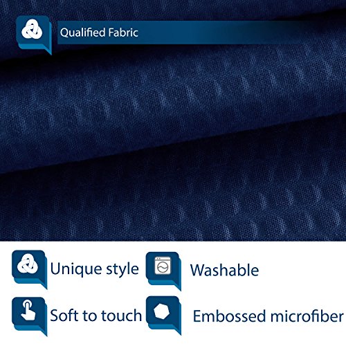 Barossa Design Soft Microfiber Fabric Shower Liner or Curtain, Hotel Quality, Machine Washable, Water Repellent, Navy Blue, 70 x 72 inches - color: Navy Blue, size: 70"W x 72"L (Pack of 1)