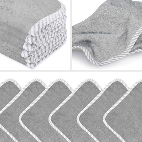 San Francisco Baby Washcloths for Newborn – Rayon from Bamboo Washcloths, Baby Wash Cloths Soft, Wash Cloths for Babies, Baby Wash Cloth – 6 Pieces, Gray - color: Grey