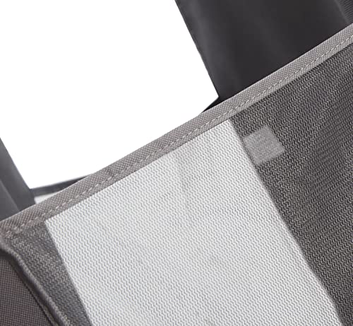 STORAGE MANIAC 2-Pack Hanging Laundry Hamper, Front See-Through Mesh Bag, Slim Basket, Double Hanging Closet Hamper, Narrow Organizer, Grey | Double Closet Laundry Bags, 10" x 16.5" x 31.5", Oxford Fabric, Slim Clothes Basket for Dorms, College & Small Sp