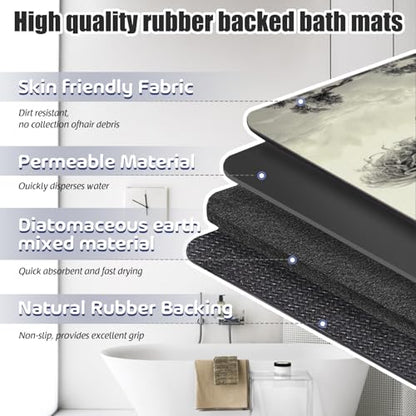 Bathroom Runner Mat Rugs Long,Golden Cool Lion King Beautiful Design Diatomite Stone Bath Mat Large Absorbent Diatomaceous Earth Mat Non Slip Fast Dry Shower Mat Bathroom Rugs Floor Mat 16x42in - color: Design02