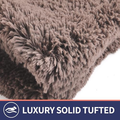 Soft Microfiber Toilet Lid Cover 17.5" x 15" Machine Washable | Solid Toilet Seat Cover Adjustable Rubber Backing Fits Most 16 -17.5" L x 14-16" W Round Oblong and Elongated Toilet Seat - color: Coffee
