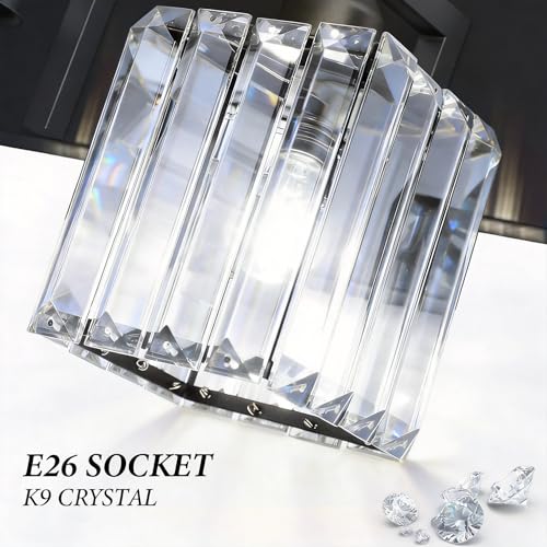 Black Crystal Bathroom Vanity Light, 5-Light Modern Bathroom Lighting Fixtures Over Mirror, Matte Black Wall Sconce Light Fixtures with Square Shade - color: Black-Square Shade, size: 5-LIGHT