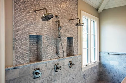 New Ready for Tile Recessed Bathroom Shower Shampoo Shelf Niche (8" X 14" Small Rectangular) - size: 8" x 14" Small Rectangular