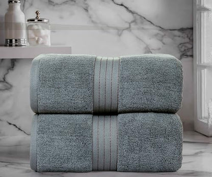 Bliss Casa Jumbo Bath Sheet 2-Pack — 35″×70″ Oversized Cotton Bath Sheets, Ultra-Soft & Highly Absorbent – Quick-Dry, Hotel-Quality & Durable - color: Dark Gray, size: 2 Pack Bath Sheet