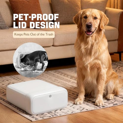 Small Bathroom Trash Can with Lid, 3.2 Gallon Slim Press-Top Trash Can, Pet-Resistant Narrow Plastic Wastebasket, White Garbage Bin for Bathroom Bedroom Office Dorm RV - size: 3.2 Gallon
