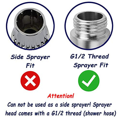 Dual Mode Stainless Steel Sprayer Head-Bidet Spray w/Brushed Chrome Finish - Cloth Diaper Shattaf - Pet Wash - style: Dual Mode SS