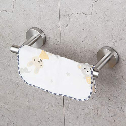 GERZWY 9-Inch Small Kitchen Towel Bar Brushed Stainless Steel Cabinet Hand Towel Bar Wall Mounted Bathroom Organizer AG1101C23-LS - color: Brushed, size: 9 Inch (Pack of 1)