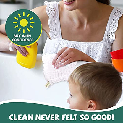 Baby Muslin Washcloths -6 Layer Soft Absorbent Face Towel - Natural Newborn Wipes for Delicate Skin - Baby Registry as Shower - size: 12x12 Inch (Pack of 30)