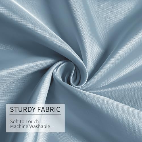 Fog Blue Fabric Waterproof Shower Curtain or Liner, 72 x 72 | Fabric Shower Curtain Liner, Soft Cloth, Hotel Quality, Modern Style, Water-Resistant, Machine Washable - color: Fabric-light Blue, size: 72"W x 72"L (Pack of 1)