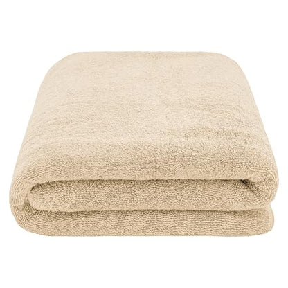 Cotton Paradise 100% Cotton Turkish Towel, Soft Absorbent Quick Dry, 40x80 Oversized Bath Sheet Towel, Beige - color: Beige, size: 40"x80"