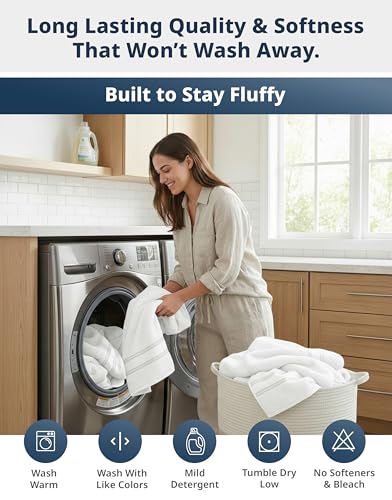LANE LINEN Bath Sheets 100% Cotton 4 Pack Oversized Soft - White | Oversized Shower Sheets - Generously Sized, Oversized & Roomy, Lightweight & Breathable, Fade-Resistant Color - color: 01: White, size: 4 Piece Bath Sheets (35" x 66")