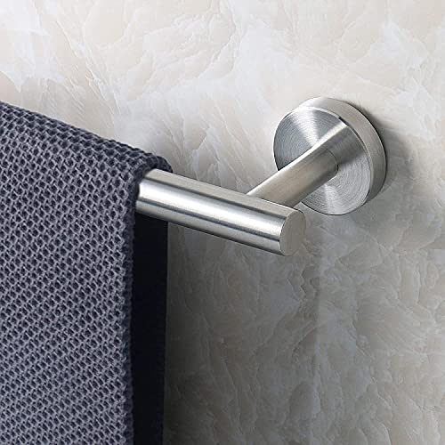 NearMoon Bath Towel Bar, Thicken Stainless Steel Shower Towel Rack Holder Wall Mounted for Bathroom, 26-lnch Overall Length-24-lnch Usable Hanging Space (1 Pack, Brushed Nickel) - color: Brushed Nickel, size: 26 Inch