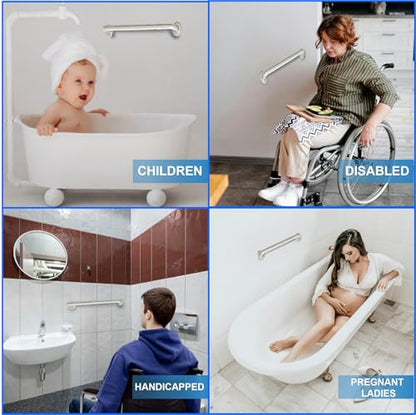 Bathroom Safety Grab Bar - Brushed Nickel/ADA Shower Toilet Steps/304 Stainless Steel/Shurgrip/ 36"", 14-BN - size: 36 in. Shur Grip