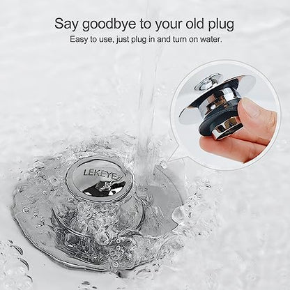 LEKEYE Shower Drain Hair Catcher | Bathtub Stopper/Shower Drain Cover/Drain Protector for Bathtub and Bathroom - color: Grey Silver