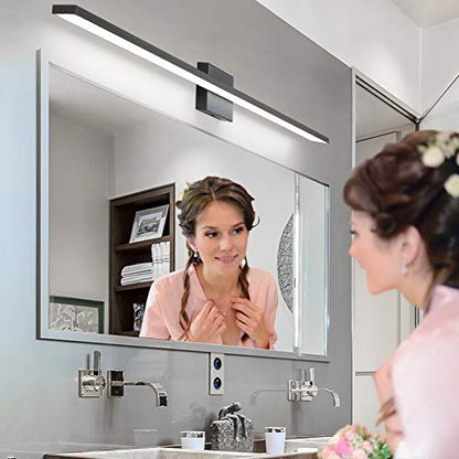Ralbay 40inch Modern LED Black Vanity Light 36W Frosted Aluminum for Bathroom Vanity Lighting Fixtures Cool White 6000K - color: Black, size: 40 inch