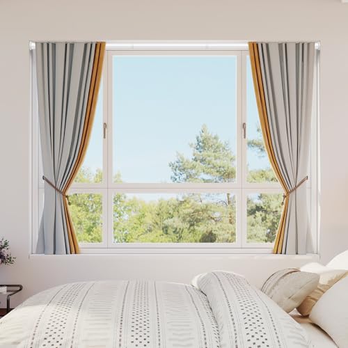 MEXAU 2 Pack Spring Tension Curtain Rods 31-62 In White Shower Curtain Rod | Adjustable Spring Tension Rods No Drilling for Window Closet Kitchen Wardrobe Bathroom, Non Slip Tension Rods ,7/8" Diameter - color: White-2P, size: 31-62 inch