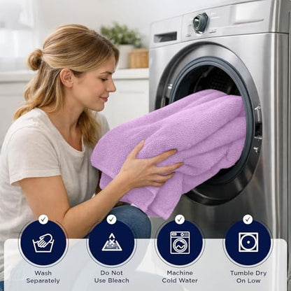 DAN RIVER 2 Pack Bath Sheets Extra Large 35x70, Large Bath Towels for Adults, XL Oversized Heavy Duty Towel Set, 600 GSM 100% Ring Spun Cotton, Soft Quick Dry, Lavendar - color: Lavendar