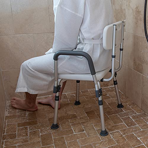 Flash Furniture HERCULES Series 300 Lb. Capacity Adjustable Navy Bath & Shower Chair with Quick Release Back & Arms - color: Navy