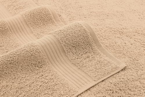 American Veteran Towel, 100% Cotton Turkish Bath Towels for Bathroom 4 Pack, 27x54 Extra Large Premium Soft Drying Bathroom Towels, Beige - color: Beige, size: 27x54