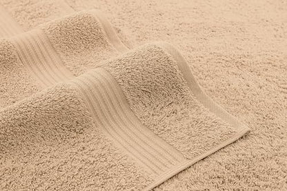 American Veteran Towel, 100% Cotton Turkish Bath Towels for Bathroom 4 Pack, 27x54 Extra Large Premium Soft Drying Bathroom Towels, Beige - color: Beige, size: 27x54