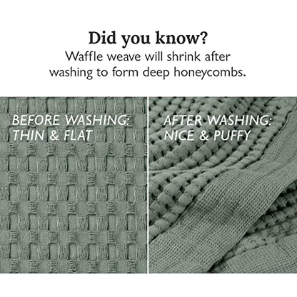 GILDEN TREE Waffle Bath Sheet Quick Dry Towel, Thin Luxury Bath Towels, Bath Sheets 40x80 Large Bath Towels, Modern Style (Sage Grey) - color: Sage Grey, size: Bath Sheet (40" x 80")
