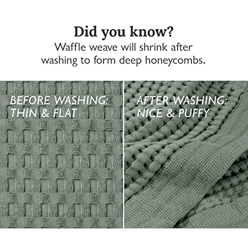 GILDEN TREE Waffle Bath Sheet Quick Dry Towel, Thin Luxury Bath Towels, Bath Sheets 40x80 Large Bath Towels, Modern Style (Sage Grey) - color: Sage Grey, size: Bath Sheet (40" x 80")